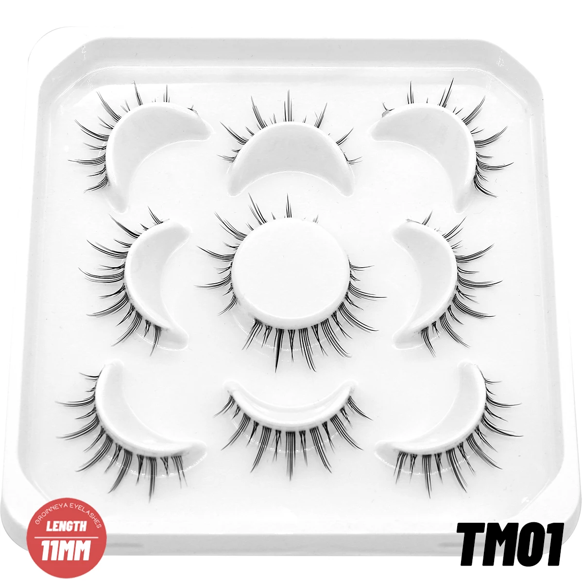 Manga Lashes 5 Pairs 3D  Mink Lashes  short Full Strip Manga Lashes Clea... - $29.43