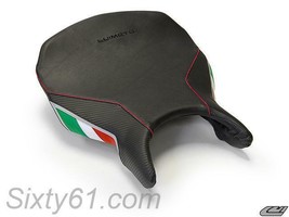 Ducati 999 Seat Covers 2003 2004 2005 2006 Black Green Red Stitch Carbon Luimoto - £128.28 GBP
