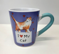 Enjoy Life I Love My Cat Coffee Mug Cup Large Ceramic Stoneware 20 oz - £7.08 GBP