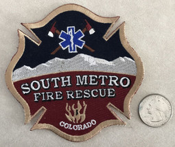 South Metro Colorado CO Fire Rescue Department Embroidered Sew On Patch - £39.32 GBP