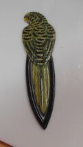 Vintage Enamel Parrot Bird Bookmark  - $19.79