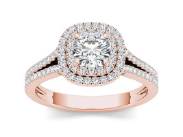 Authenticity Guarantee 
14K Rose Gold 1 1/10ct TDW Diamond Engagement Ring - £1,608.68 GBP