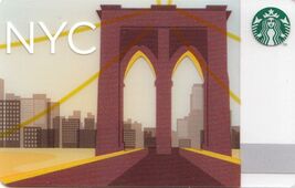 Starbucks 2013 Brooklyn Bridge NYC Collectible Gift Card New No Value - $2.25