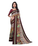 Sari imprimé mode Georgette Saree - $13.08