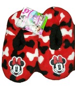 Minnie Mouse Slippers Slipper Socks Toddler Fleece Girl Non Skid Disney NEW - £7.18 GBP