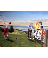 Danny Day Oil Painting Golf Legends Payne Stewart, Arnold Palmer, Jack N... - £10,307.44 GBP