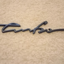 One Black Cursive Turbo Emblem 6 7/8&quot; X 1 1/4&quot; Metal Alloy Construction - $14.50