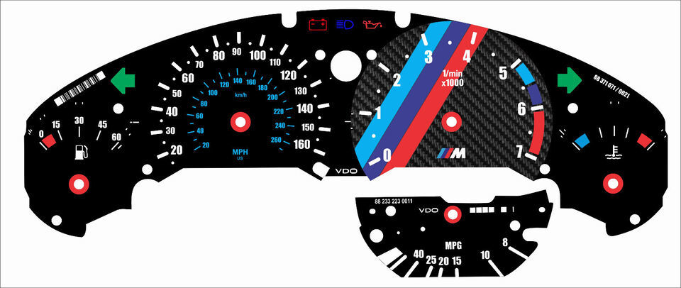 BMW e36 Instrument Cluster Replacement, MPH and KM/H versions are avaliable - $64.35
