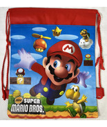 New Super Mario Bros Bag Back Pack Gym Bag Drawstring - $298.78 MXN
