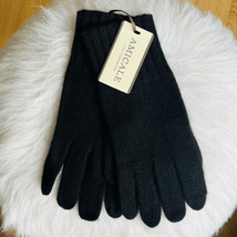 AMICALE Cashmere Touch Screen Tech Knit Gloves, Luxurious, 100%, Black, NWT - £65.21 GBP