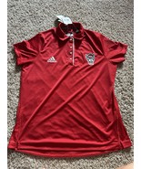 NC State Wolfpack Adidas Golf Polo Shirt Men Red Short Sleeve Performanc... - $55.16 CAD