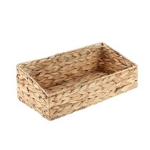 Hand Woven Water Hyacinth Baskets For Organizing Woven Trapezoid Basket Pantry B - £40.38 GBP