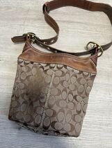 Coach Signature  Duffle Bleeker Hobo Bag 11437 Purse Beige Brown - READ - $25.38