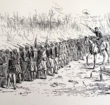 Captain Directing Infantry Firing 1882 Victorian Military Art DWAA8 - £15.71 GBP