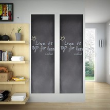 vidaXL Wall Sticker Blackboard 1.5&#39;x6.6&#39; 2 Rolls with Chalks - £30.81 GBP