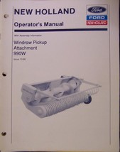 New Holland 990W Windrow Pickup Attachment Operator&#39;s Manual - £7.90 GBP