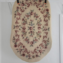 Floral Needlepoint Rug Primitive Grandma Core Handmade 33&quot;X52&quot; Earth Tones  - $2,283.10 MXN