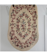 Floral Needlepoint Rug Primitive Grandma Core Handmade 33&quot;X52&quot; Earth Tones  - $175.80 CAD