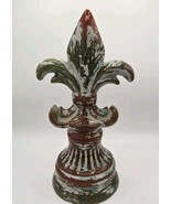 Fluer De Lis Ceramic Unique Garden Statue Vintage 14.5&quot; - $99.00