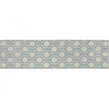 Maddox 5650 Hand Knotted Wool Runner Rug Blue - 62 ft. 6 in. x 10 ft. - $493.95