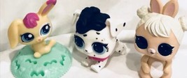 Littlest Pet Shop LPS Figure Dalmatian Dog Black Eyes Gifts Toy Rare Hap... - $14.54