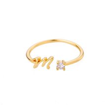 Tiny Initial Ring,Initial Ring,Personalized Ring,Letter Ring,Stacking Ri... - £19.98 GBP