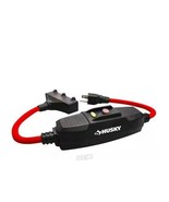 Husky 2 ft. 12/3 15 Amp In-Line GFCI with Power Block, Red - $33.24