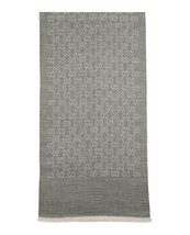 Gucci Gg Logo Wool And Silk Scarf Women Grey One Size - $160.55