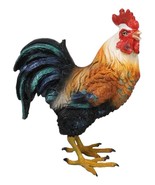 Rustic Western Country Farm White Breasted Chicken Rooster Figurine 5.25... - $21.72 CAD