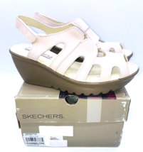 Skechers Parallel Stylin Suede Wedge Sandals- Blush /L. Pink- US 7.5W (WIDE) - £20.03 GBP