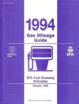 EPA 1994 Gas Mileage Guide vintage US brochure Fuel Economy - $6.00