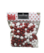 Bright Red and White Glitter Foam Ball Scatter, Vase or Bowl Fillers 1.87oz - $12.04 CAD