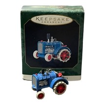 1999 Hallmark Miniature Christmas Ornament Antique Tractors Blue - $6.79