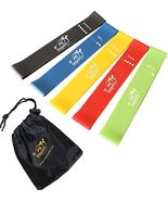 Fit Simplify Resistance Loop Exercise Bands + Guide and Carry Bag, Set of 5 - £23.97 GBP