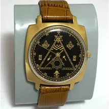Rare vintage Men's wristwatch Poljot of the USSR Masonic - $420.00