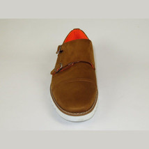 Men Tayno Dressy Casual Soft Suede Comfortable Double Buckle #Freshman Camel image 3