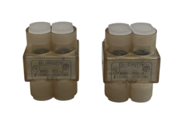 2 BURNDY BIBD-350-2 / BIBD3502 UNITAP CONNECTORS #10AWG-350KCMIL 2-PORT ... - £69.58 GBP