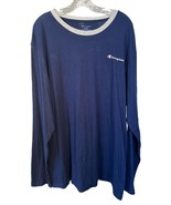 Champion Men&#39;s Sleepwear Top Long-Sleeve Sleep Shirt 100%Cotton Sz XL Na... - £11.67 GBP