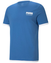 Puma Men&#39;s Summer Court Elevated Crew Neck Graphic T-Shirt Star Sapphire-Small - £21.29 GBP