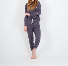 Leallo dune lounge pants with stars in Charcoal/Pink - size XS - £72.62 GBP