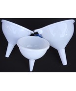 KITCHEN UTENSILS NESTING FUNNEL SET 3 Piece S M L Plastic White Funnels - $3.95