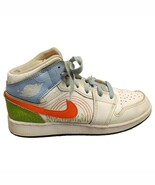 Nike Air Jordan 1 Sneaker Shoes Youth Size 5Y Multi Leather Round Toe DX... - $27.28