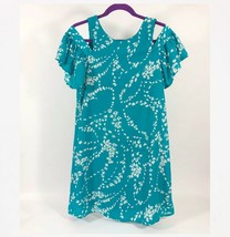 City Streets Turquoise Cold Shoulder Lined Dress Wms Size 4 - $19.79