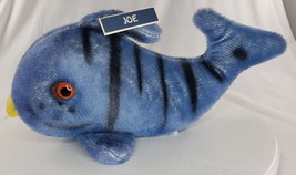 A.D. Sutton &amp; Sons Blue Fish Striped 1963 Vintage Plush Stuffed Animal Joe - £26.27 GBP