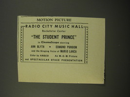 1954 The Student Prince Movie Ad - Radio City Music Hall Rockefeller Center - £14.78 GBP