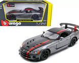 2008 Dodge Viper SRT 10 ACR 1/24 Scale Diecast Model by Bburago - GRAY w... - $34.64