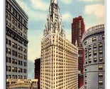 Chicago Temple Building Chicago Illinois IL UNP Linen Postcard Y6 - $2.92