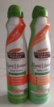 2x Palmer&#39;s Rapid Moisture Instant Cooling Spray Lotion Cocoa Butter &amp; Aloe 7 Oz - £47.04 GBP