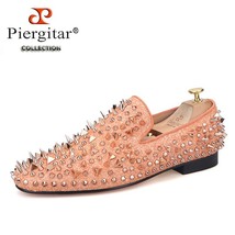 Handmade Gold Spikes Flat For Party And Wedding Red Color Outsole Men&#39;s ... - £237.30 GBP