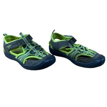 OshKosh B&#39;gosh Sport Sandals Baby Size 9 Green Grey Water Shoes - $7.91